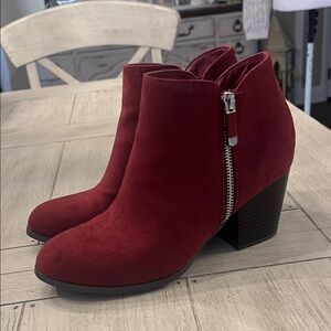 Style & Co. Rich Burgundy Ankle Booties